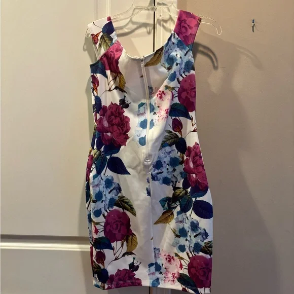 A'gaci Blue and Purple Sheath Midi Dress Cowl Neck Sleeveless - Picture 3 of 3